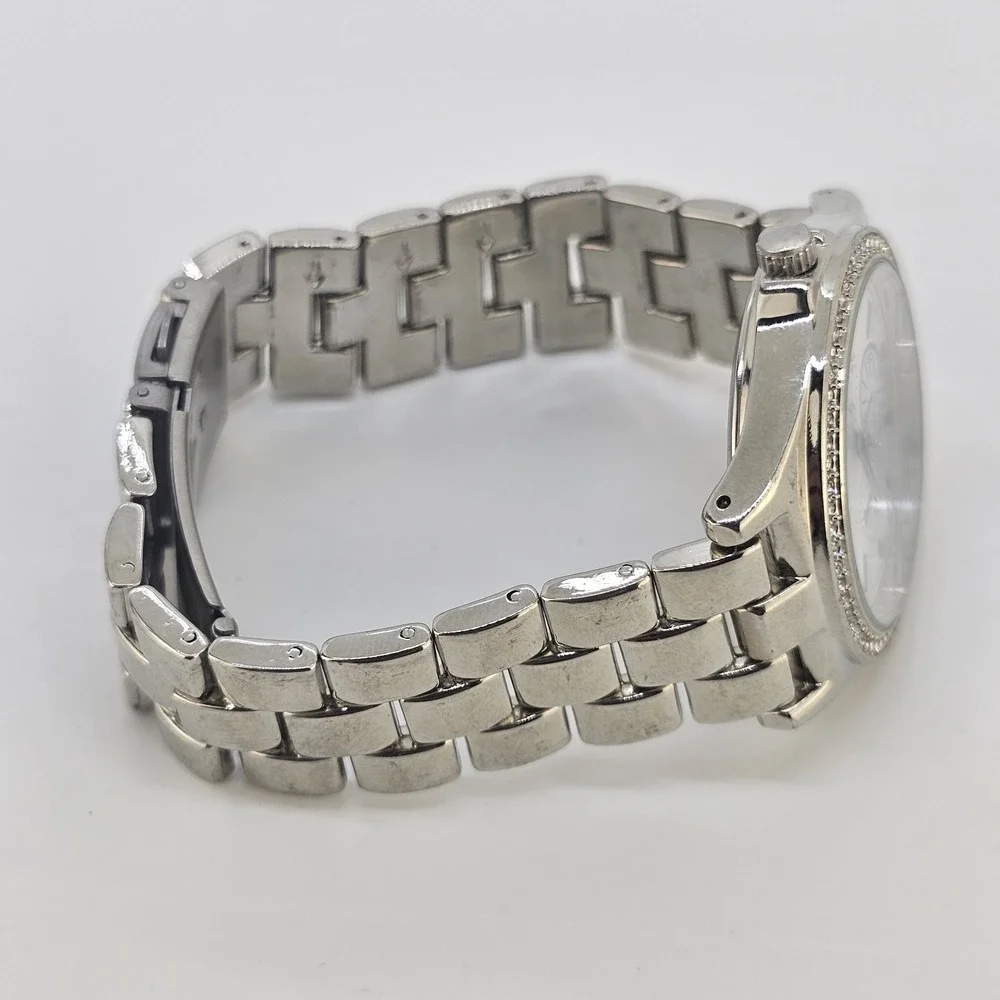Women's Analog Watch 36MM Gray Dial Gray Metal Bands 6.5